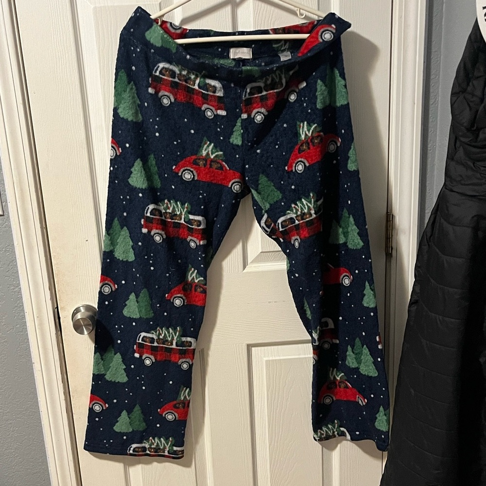 Navy Blue Christmas Pj Pants